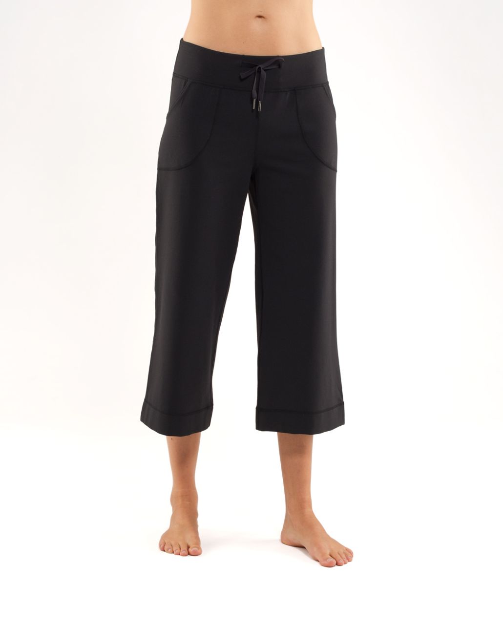 lululemon athletica, Pants & Jumpsuits, Lululemon Black Wide Leg Capri  Pants Size 2