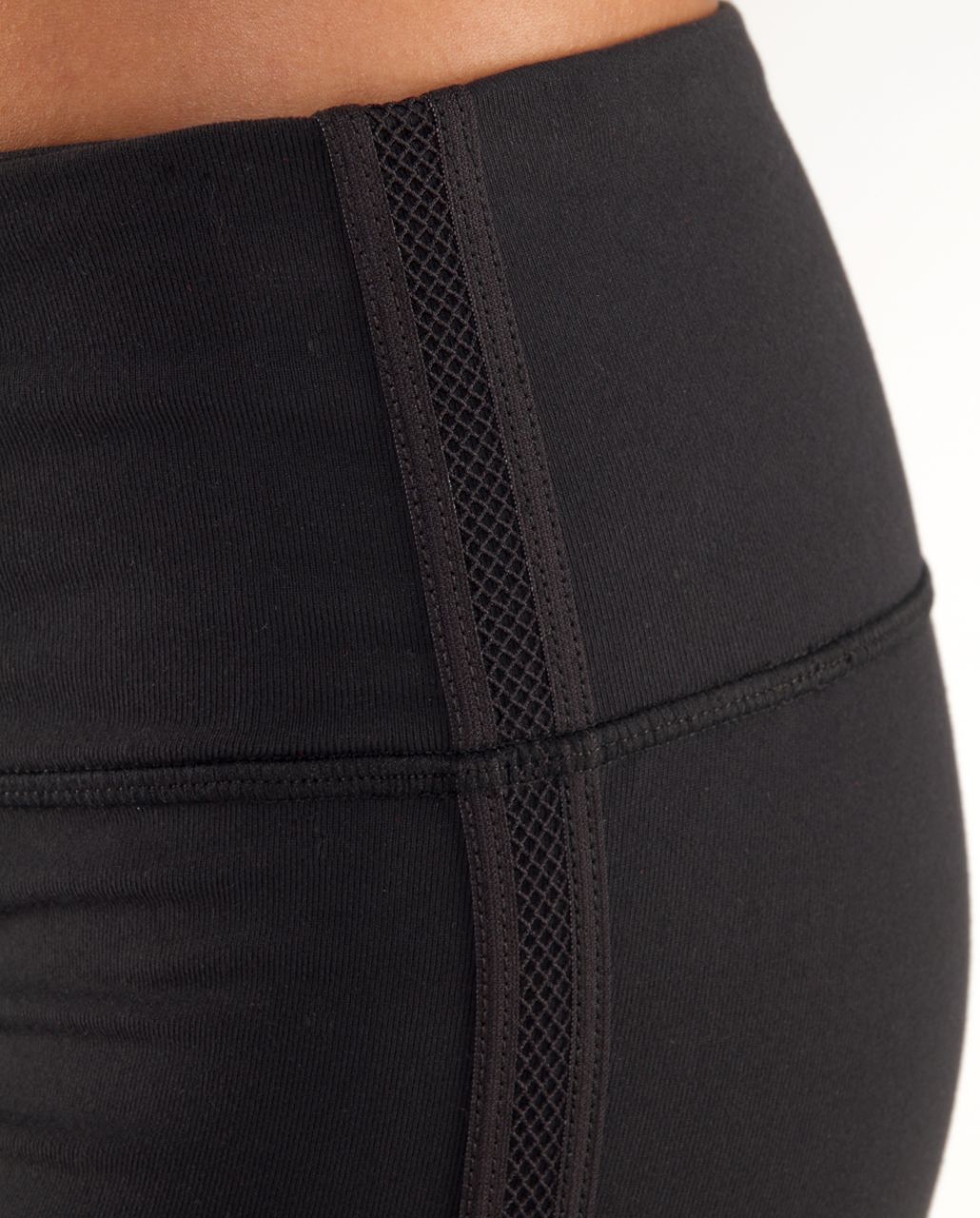 Lululemon Wunder Under Ruffle Side Crop Leggings Black High-Rise Size 4