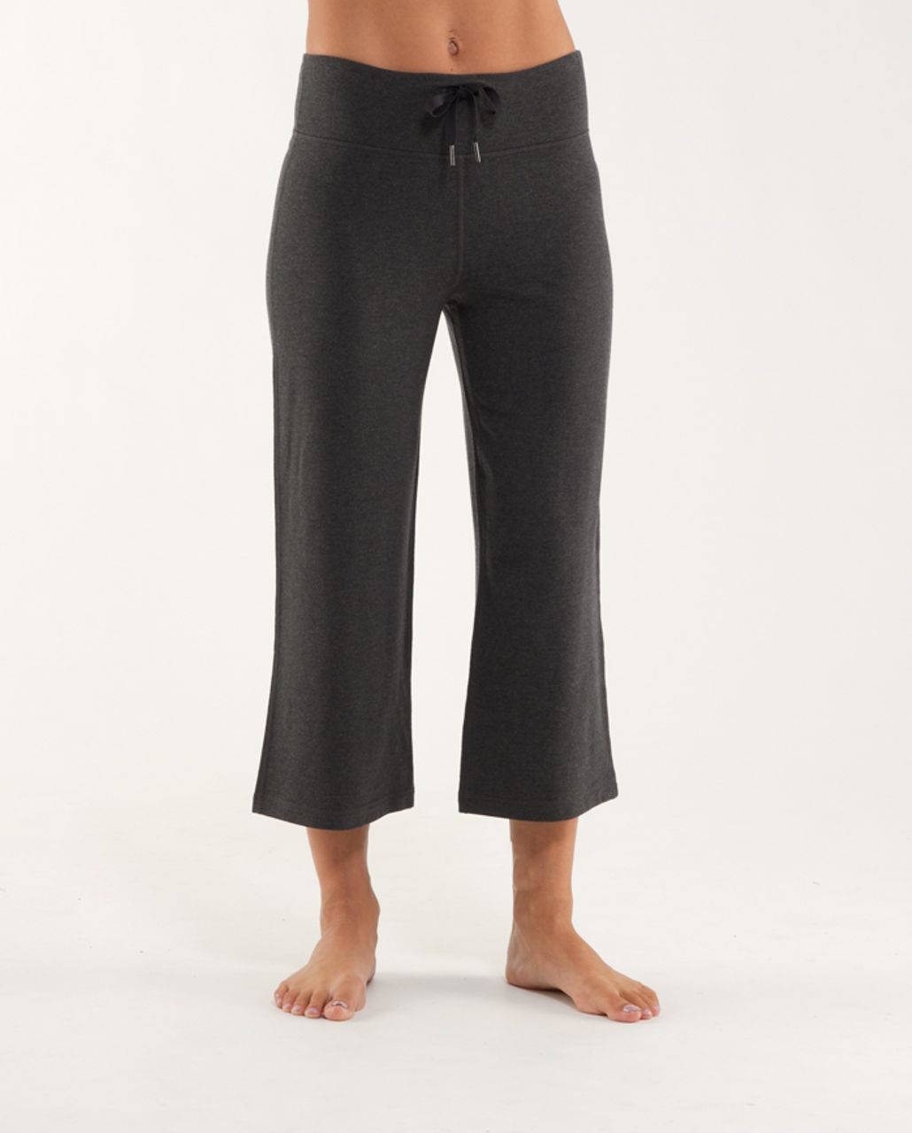 Lululemon Relaxed Fit Crop *Modal - Heathered Black - lulu fanatics