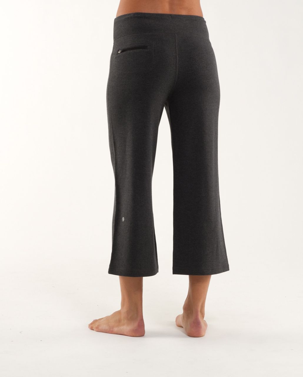 Lululemon Women's Crop Track Pants Size 4 XS Relaxed Fit Heathered Black