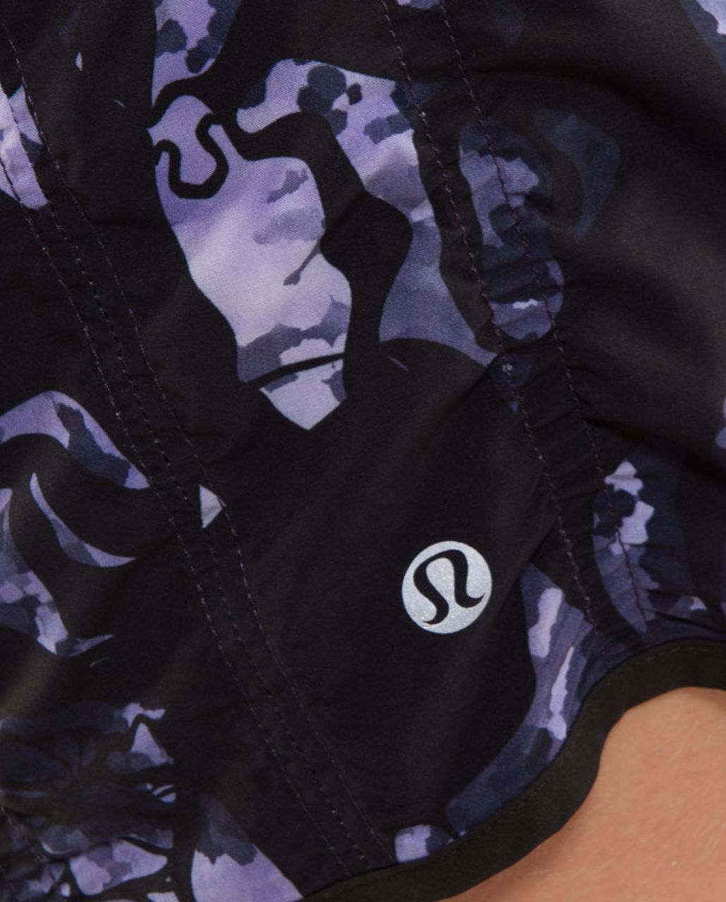 Lululemon Run:  Free & Crosstrain Short - Black Swan Creekside Camo /  Black