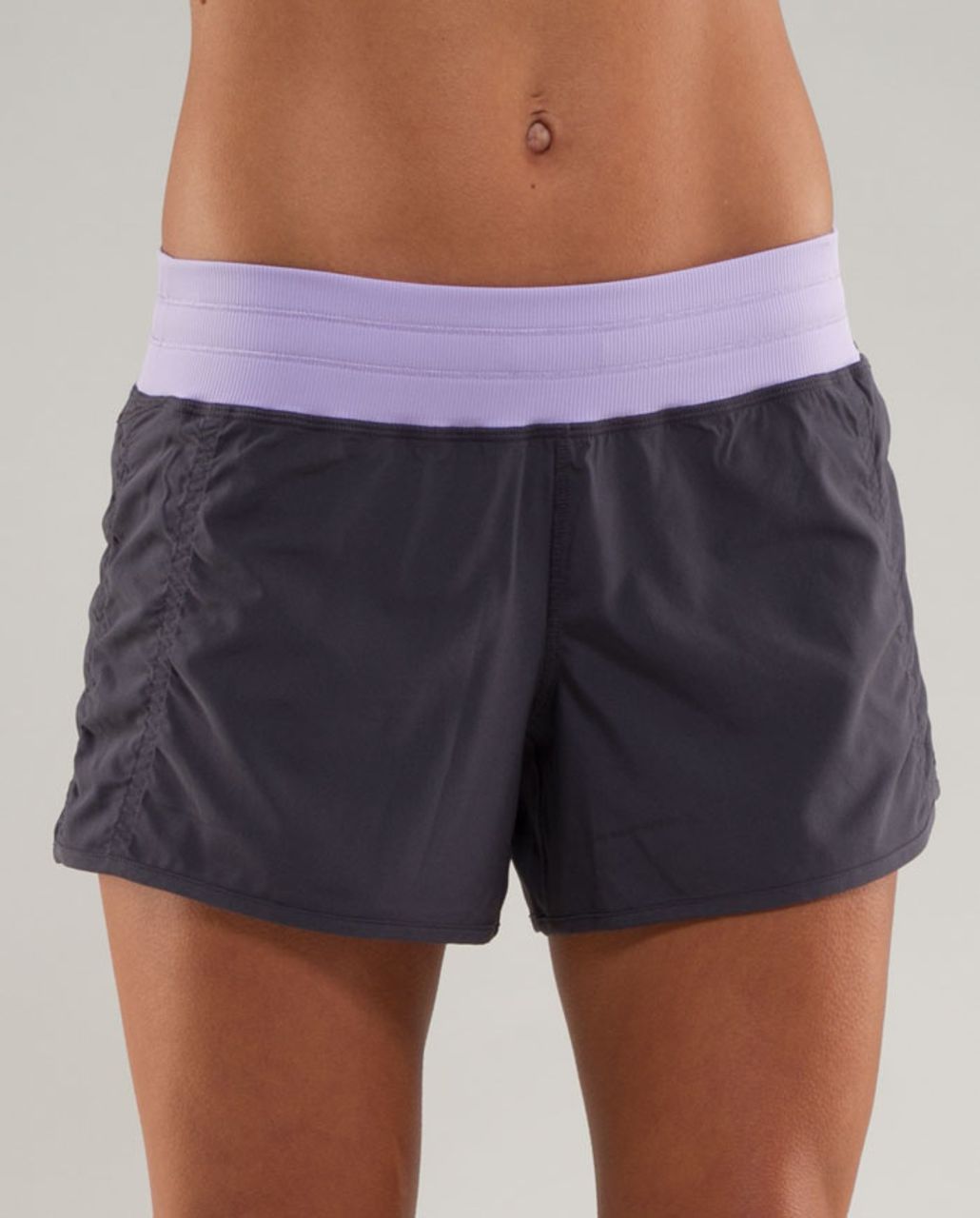 Lululemon Run:  Free & Crosstrain Short - Coal /  Lilac