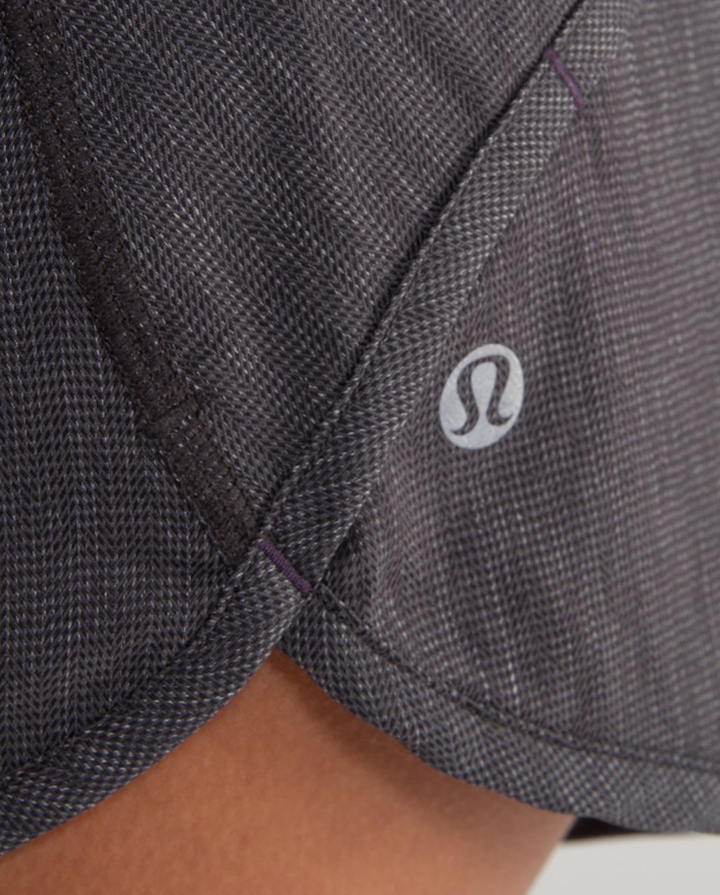 Lululemon Run:  Speed Short - Black Swan Herringbone / Blk