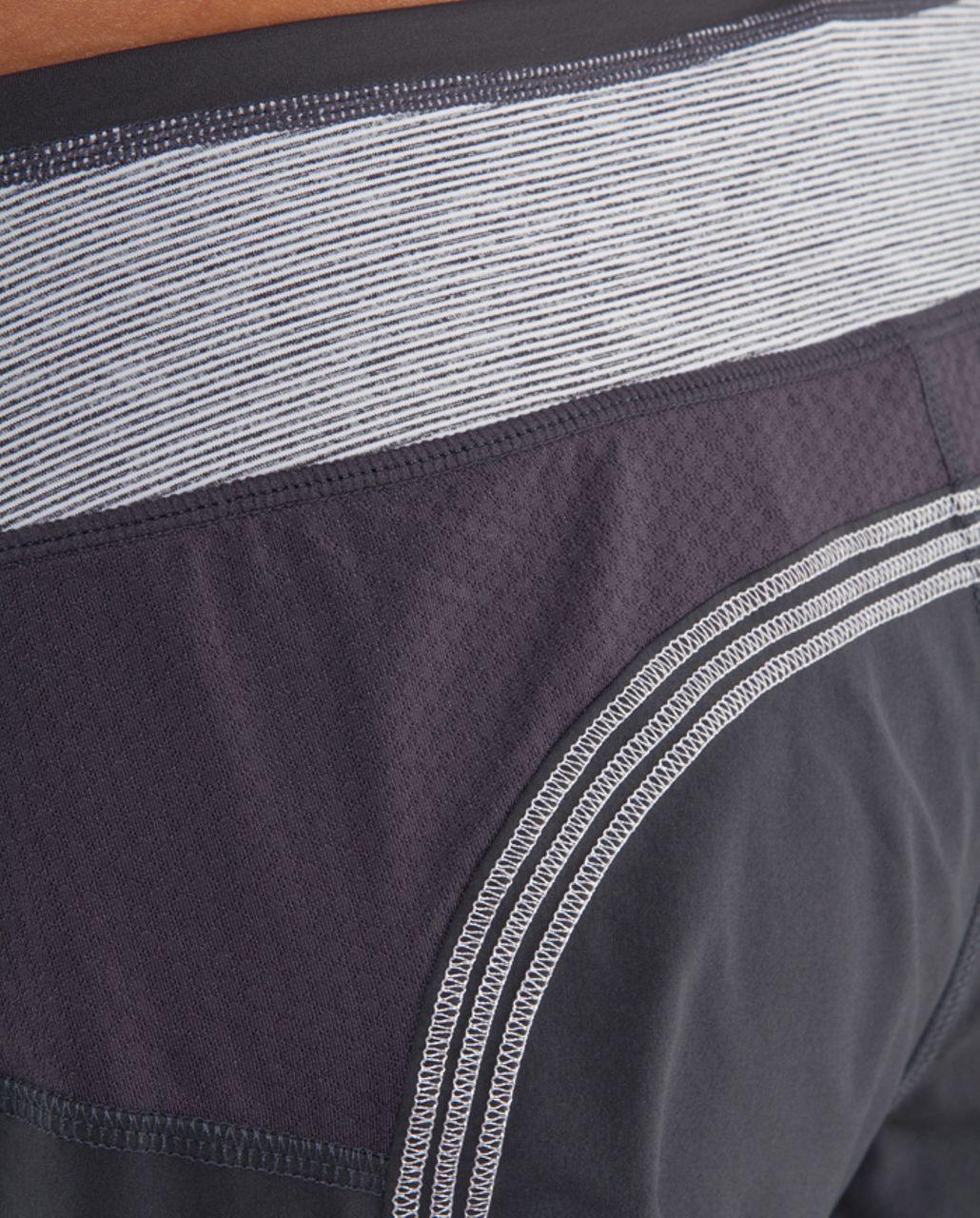 Lululemon Run:  The Fastest Short - Coal /  Heathered Coal Wee Stripe