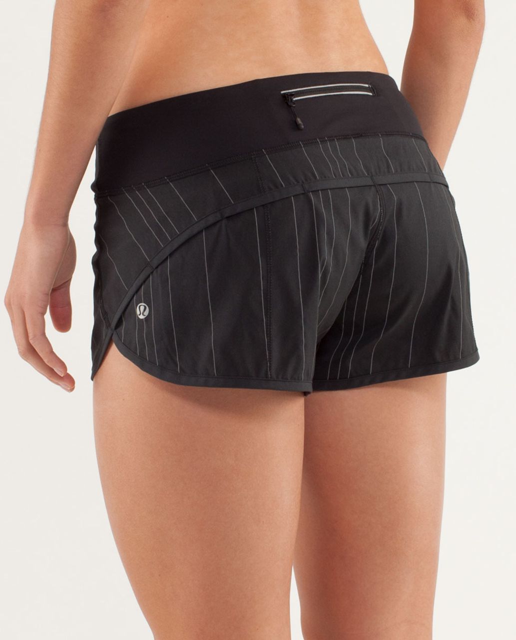 Lululemon Run:  Speed Short *Reflective - Black