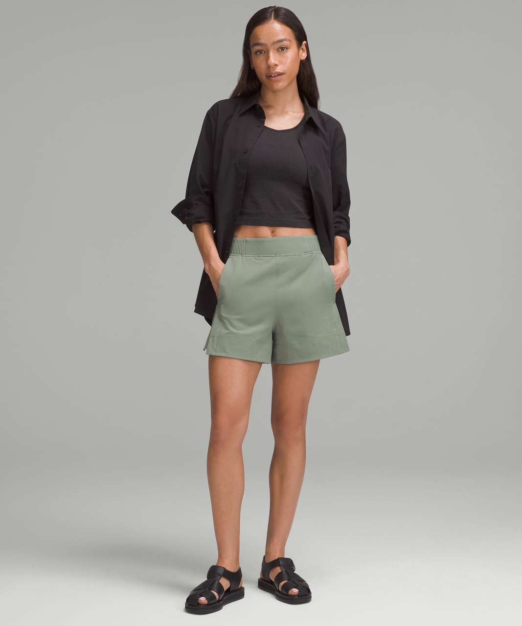 Lululemon Stretch Woven Relaxed-Fit High-Rise Short 4 Lululemon Stretch Woven Relaxed-Fit High-Rise Short 4