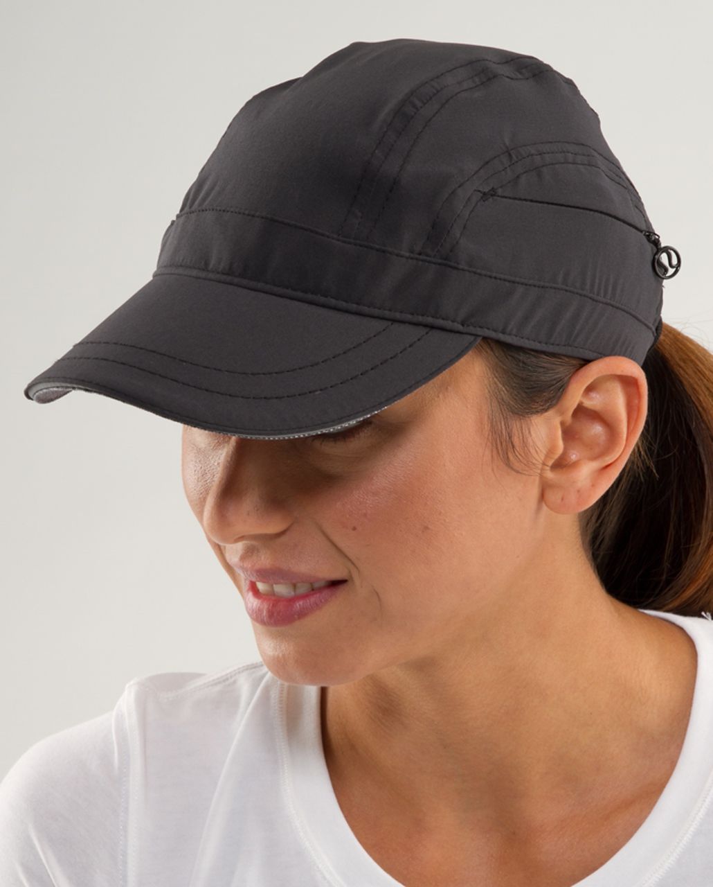 Lululemon Women's Speedy Run Hat - Deep Coal /  Ghost Heathered Coal Herringbone