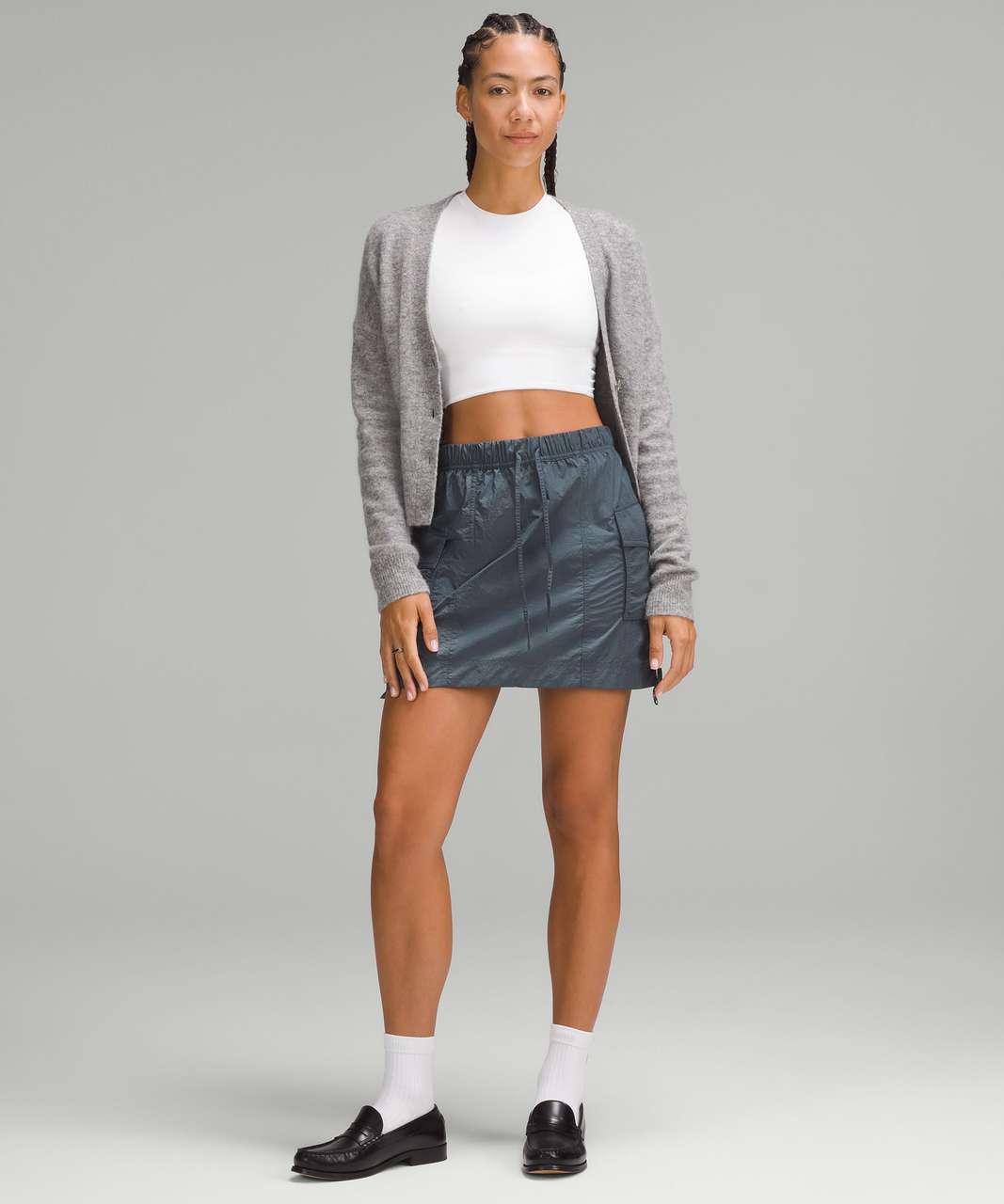 Lululemon Nylon Cargo Mini Skirt - Oil Grey - lulu fanatics Lululemon Nylon Cargo Mini Skirt - Oil Grey - lulu fanatics