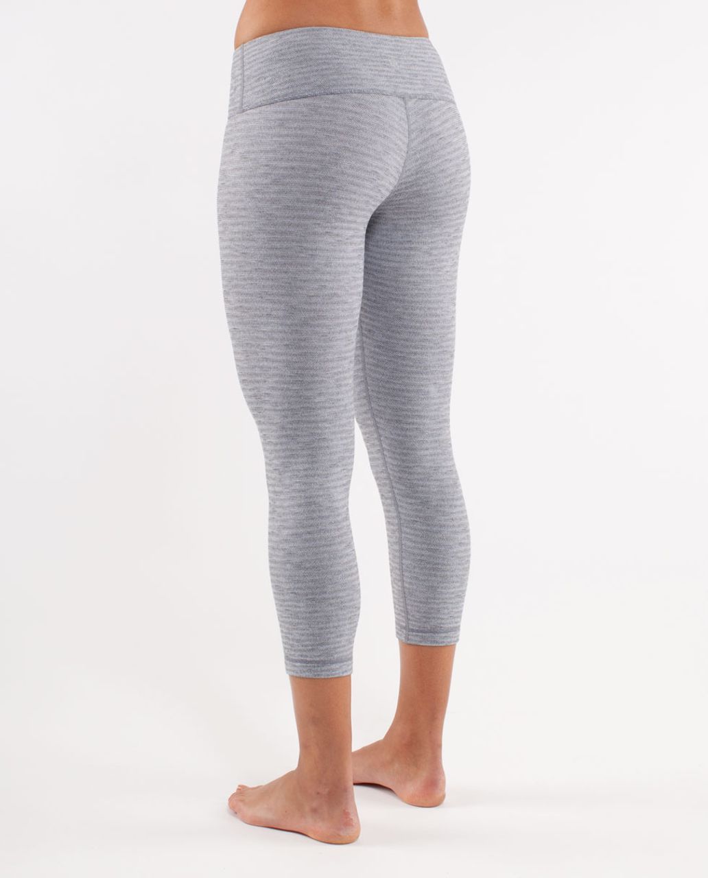 Lululemon Wunder Under Crop *Pique - Deep Coal Silver Spoon Pique