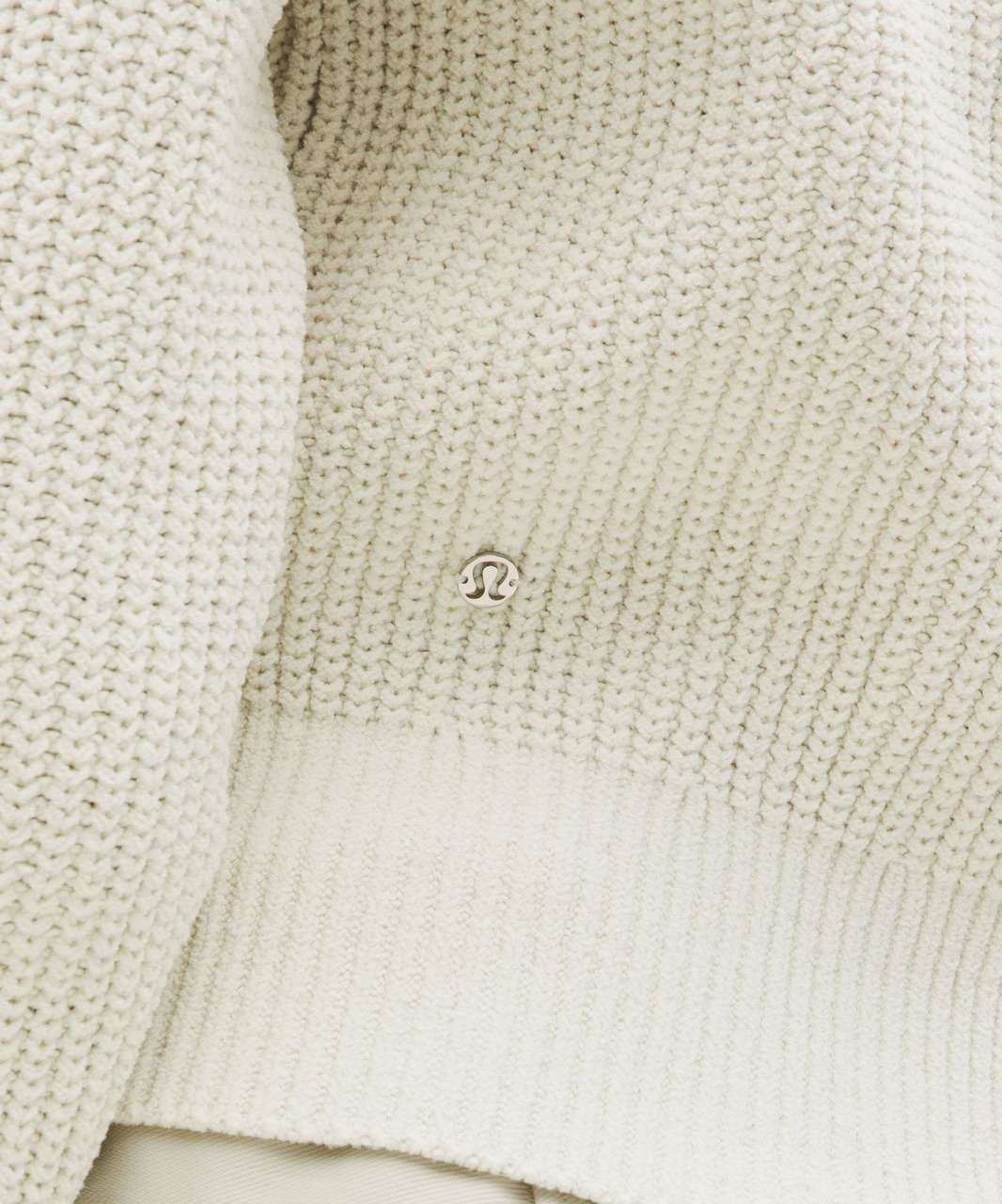 Lululemon Cable-Knit Oversized Half Zip - Bone - lulu fanatics Lululemon Cable-Knit Oversized Half Zip - Bone - lulu fanatics