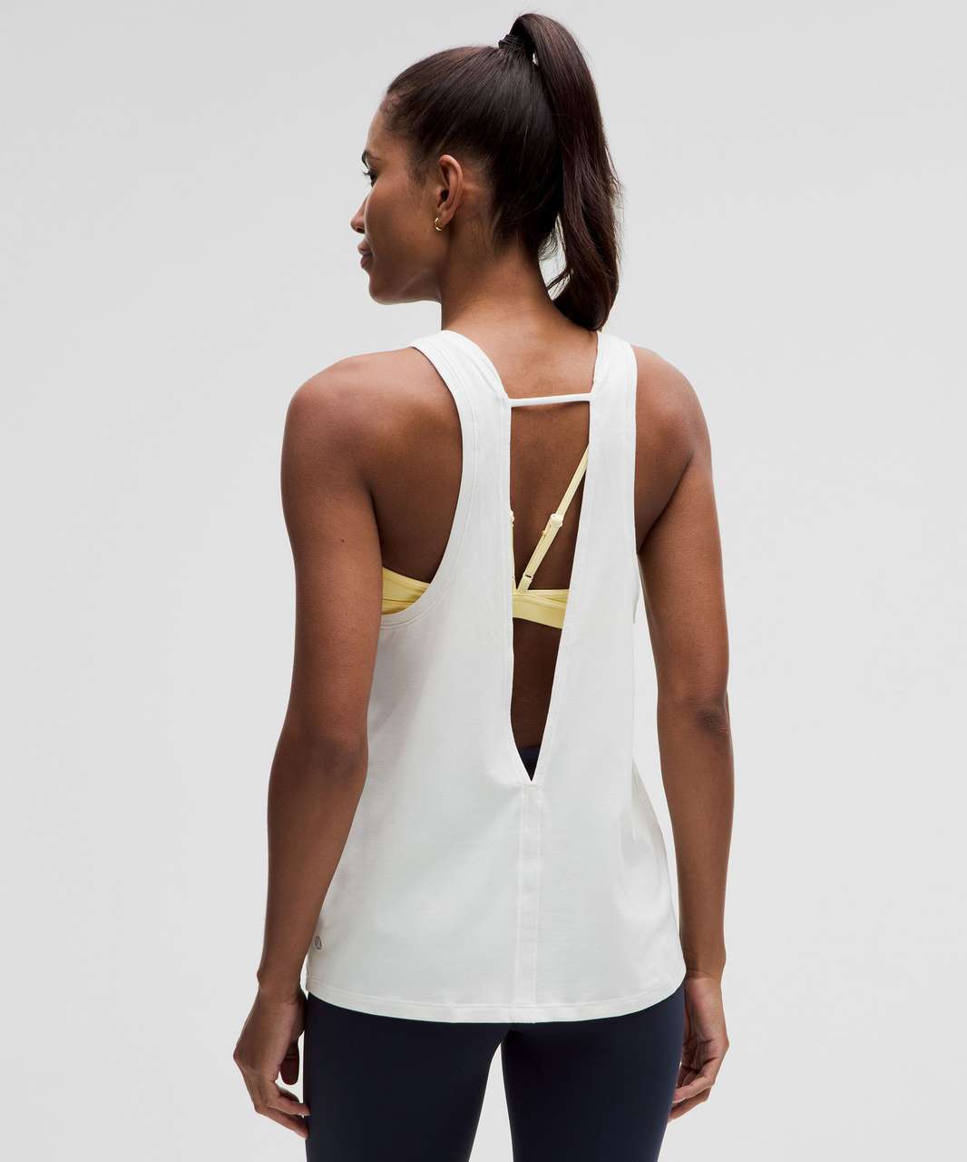 Lululemon 2-in-1 Cut-Out Yoga Tank Top *A/B Cup - Nimbus / Caprese Yellow