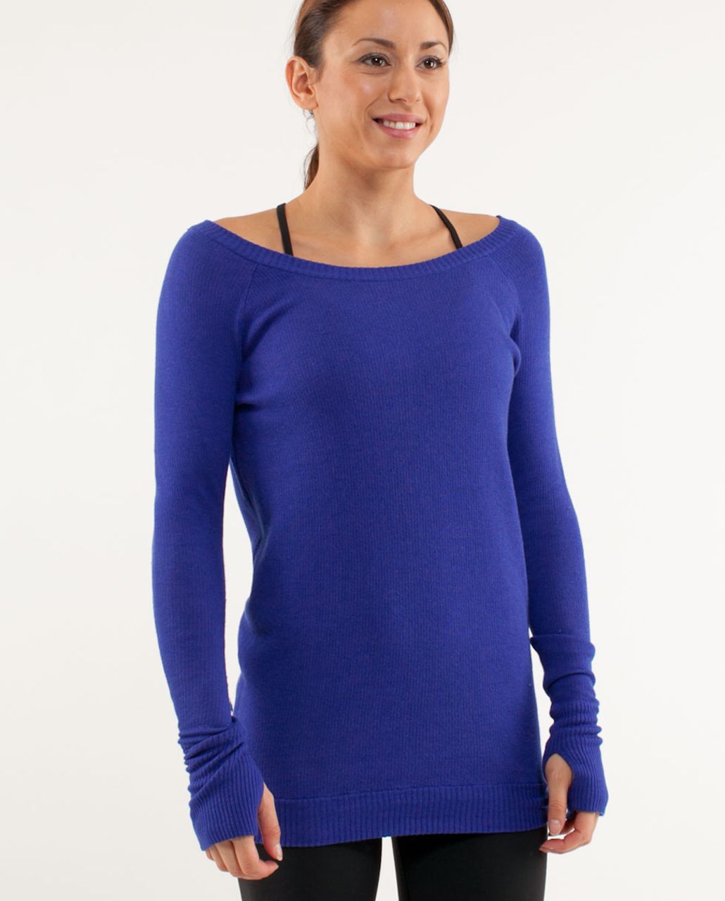 Lululemon Chai Time Pullover II - Heathered Pigment Blue /  Pigment Blue White Narrow Bold Stripe