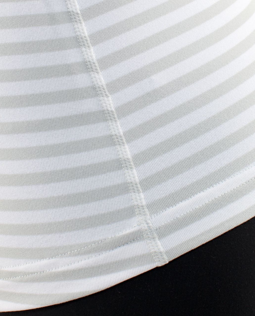 Lululemon Cool Racerback - Silver Spoon White Narrow Bold Multi Stripe