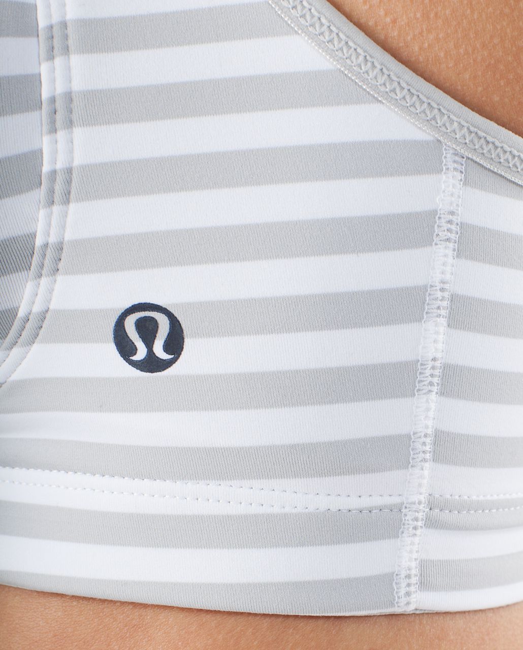 Lululemon Ta Ta Tamer II - Silver Spoon White Narrow Bold Multi Stripe