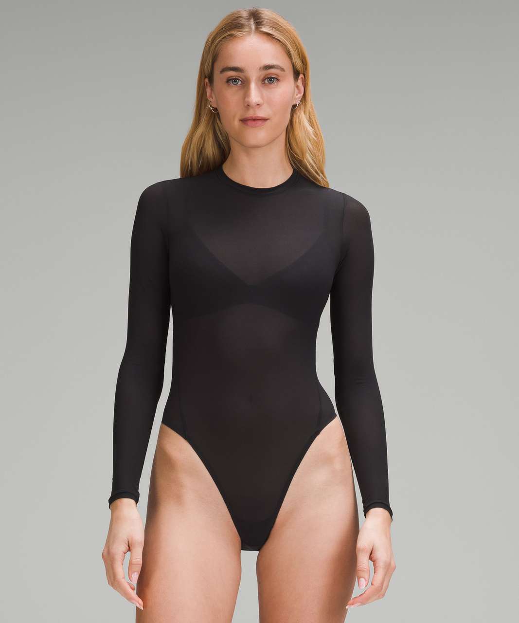 Lululemon Wundermost Nulu Mesh Long-Sleeve Crewneck Bodysuit Lululemon Wundermost Nulu Mesh Long-Sleeve Crewneck Bodysuit