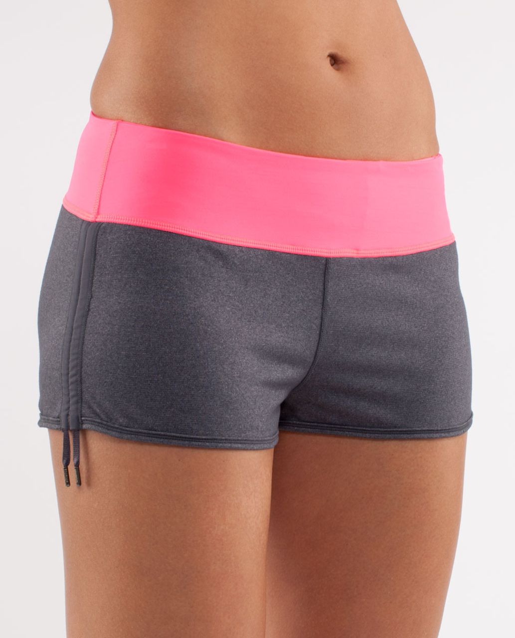 Lululemon Hot Move Short - Deep Coal /  Flash