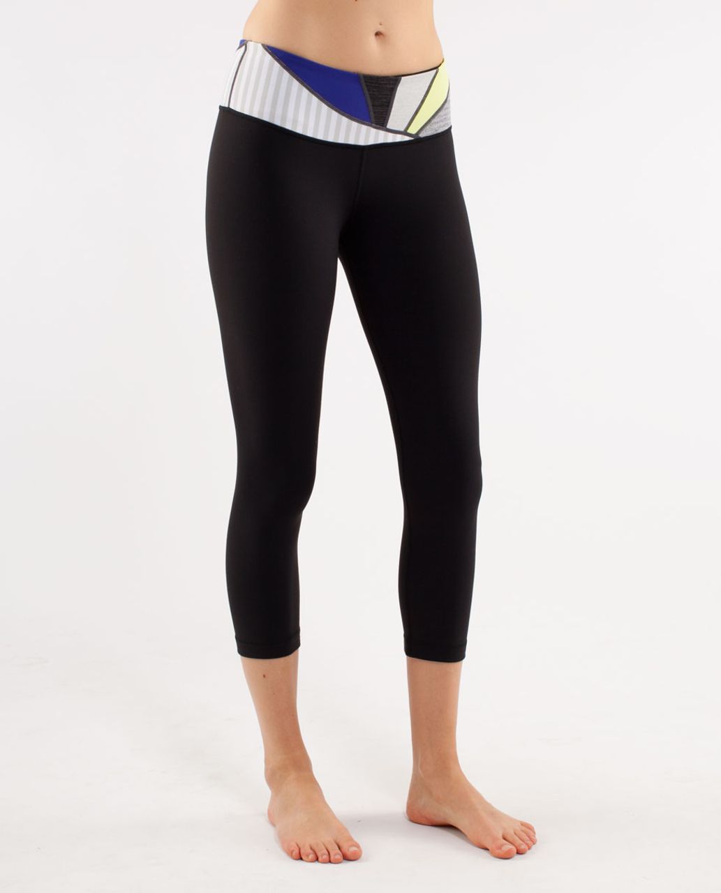 Lululemon Wunder Under Crop *Reversible - Black /  Quilting Winter 21 /  Heathered Silver Spoon