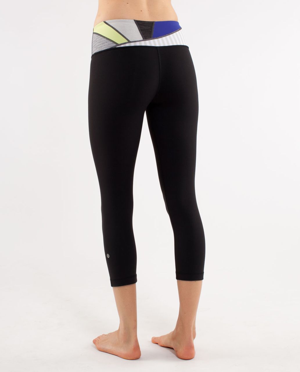 Lululemon Wunder Under Crop *Reversible - Black /  Quilting Winter 21 /  Heathered Silver Spoon