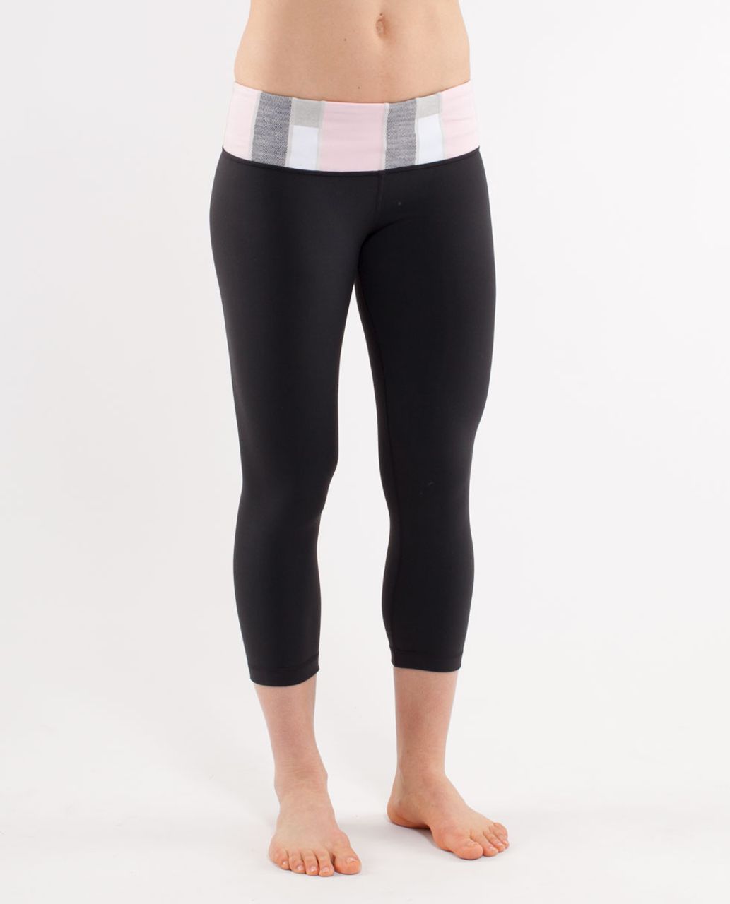 Lululemon Wunder Under Crop *Reversible - Deep Coal /  Quilting Winter 25