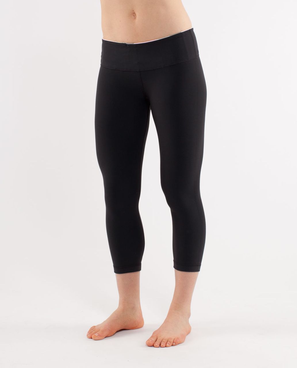 Lululemon Wunder Under Crop *Reversible - Deep Coal /  Quilting Winter 25