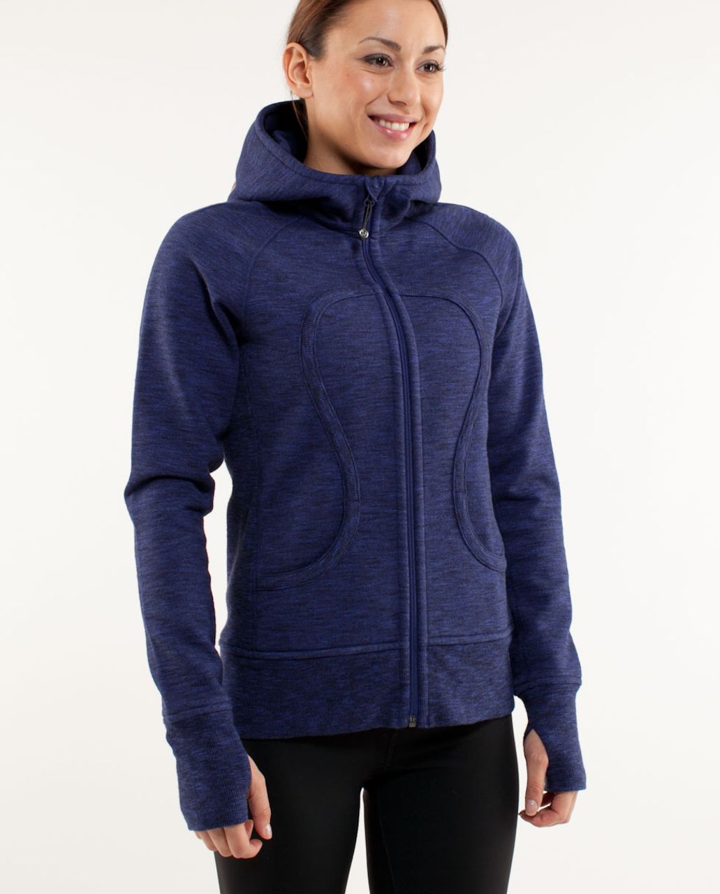 Lululemon Scuba Hoodie - Deep Coal Pigment Blue Salt & Pepper - lulu  fanatics