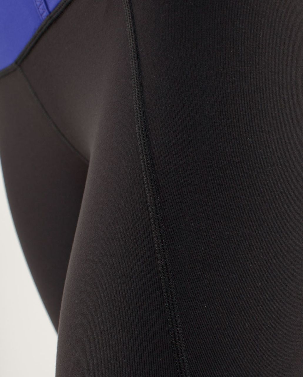 Lululemon Tadasana Slit Crop - Black /  Pigment Blue