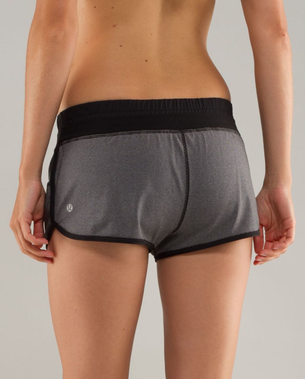 Lululemon Strength and Tone Short - White Black Mircostripe