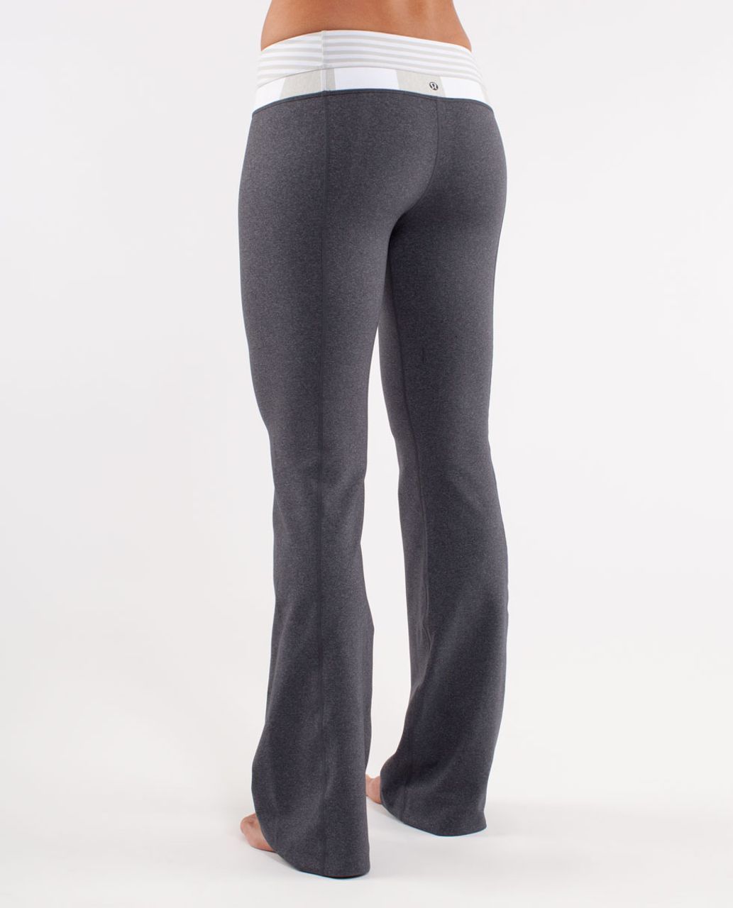 Lululemon Groove Pant (Tall) - Heathered Deep Coal /  Silver Spoon White Narrow Bold Multi Stripe /  White Silver Spooi