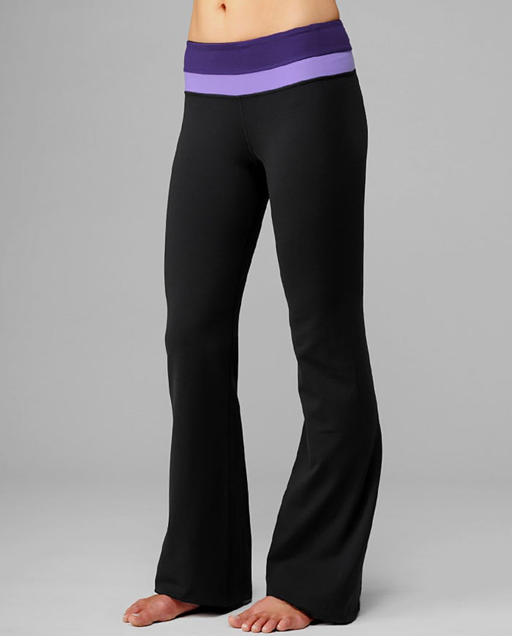 Lululemon Groove Pant (Tall) - Black /  Lolo Purple /  Power Purple