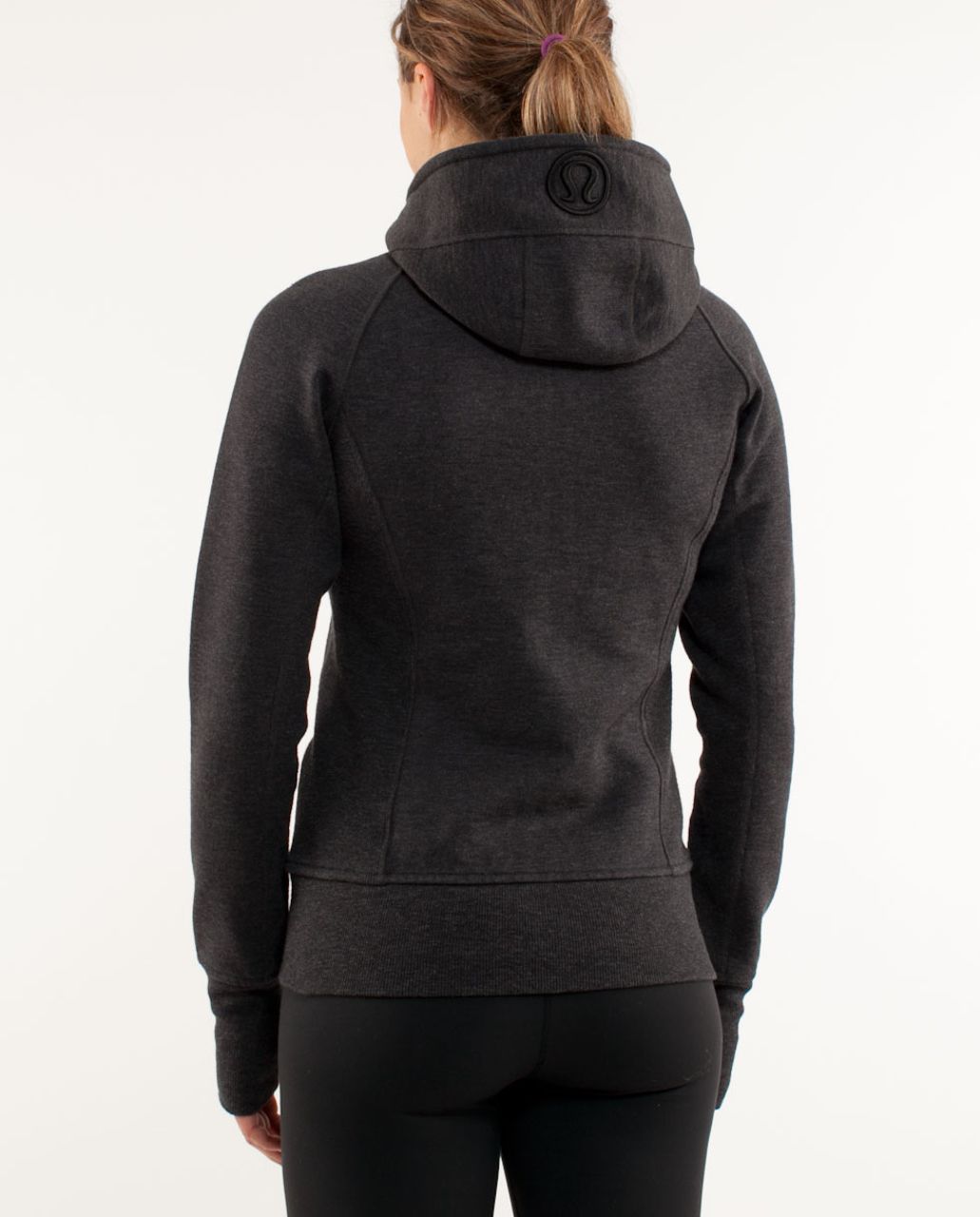 Lululemon Scuba Hoodie - Deep Coal Black Slub Salt & Pepper