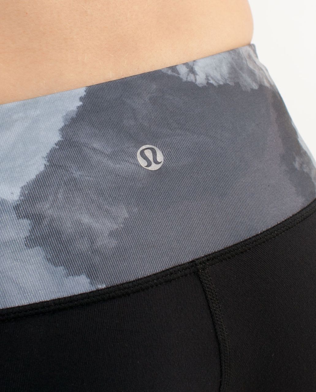 Lululemon Wunder Under Pant - Black /  White Coal Tinted Canvas Super