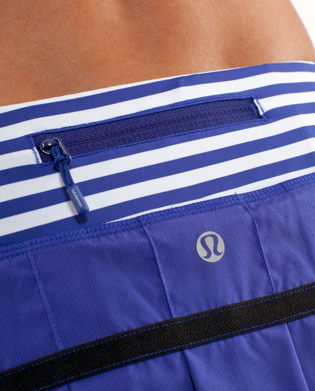 Lululemon Run:  Pace Setter Skirt - Pigment Blue /  Pigment Blue White Narrow Bold Stripe