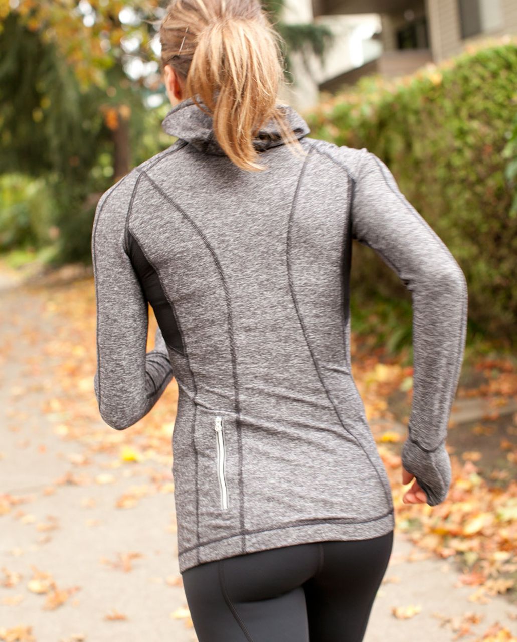 Lululemon Run: Back On Track Pullover - Heathered Black - lulu fanatics