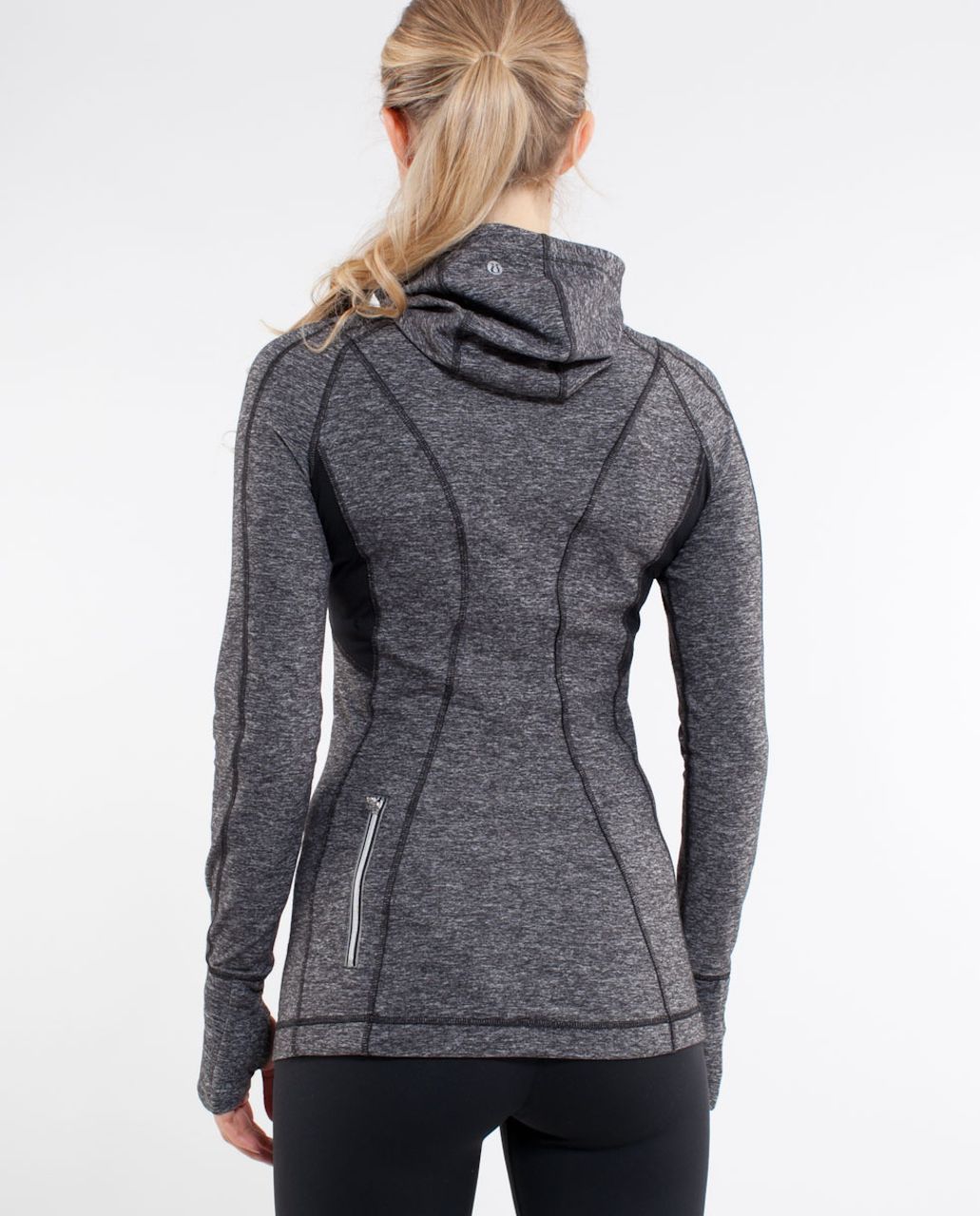 Lululemon Run:  Back On Track Pullover - Heathered Black