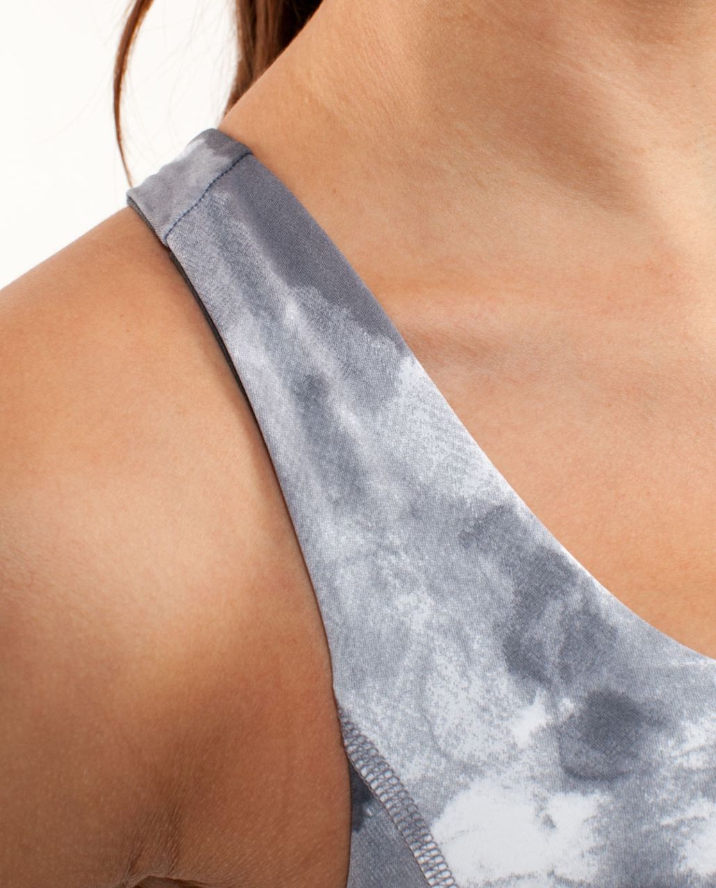 Lululemon Run:  Your Heart Out Tank - Heathered Blurred Grey /  White Coal Tinted Canvas Super