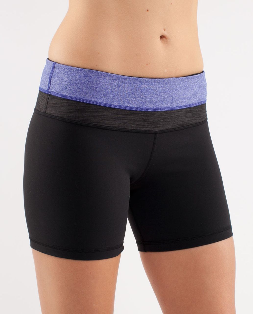 Lululemon Groove Short - Black /  Heathered Pigment Blue /  Black Deep Coal Slub Denim