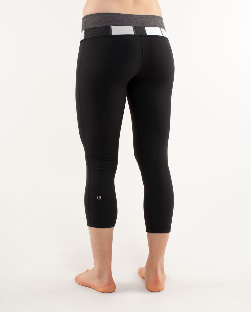 Lululemon Wunder Groove Crop - Black /  Greys Pique /  Quilting Winter 22