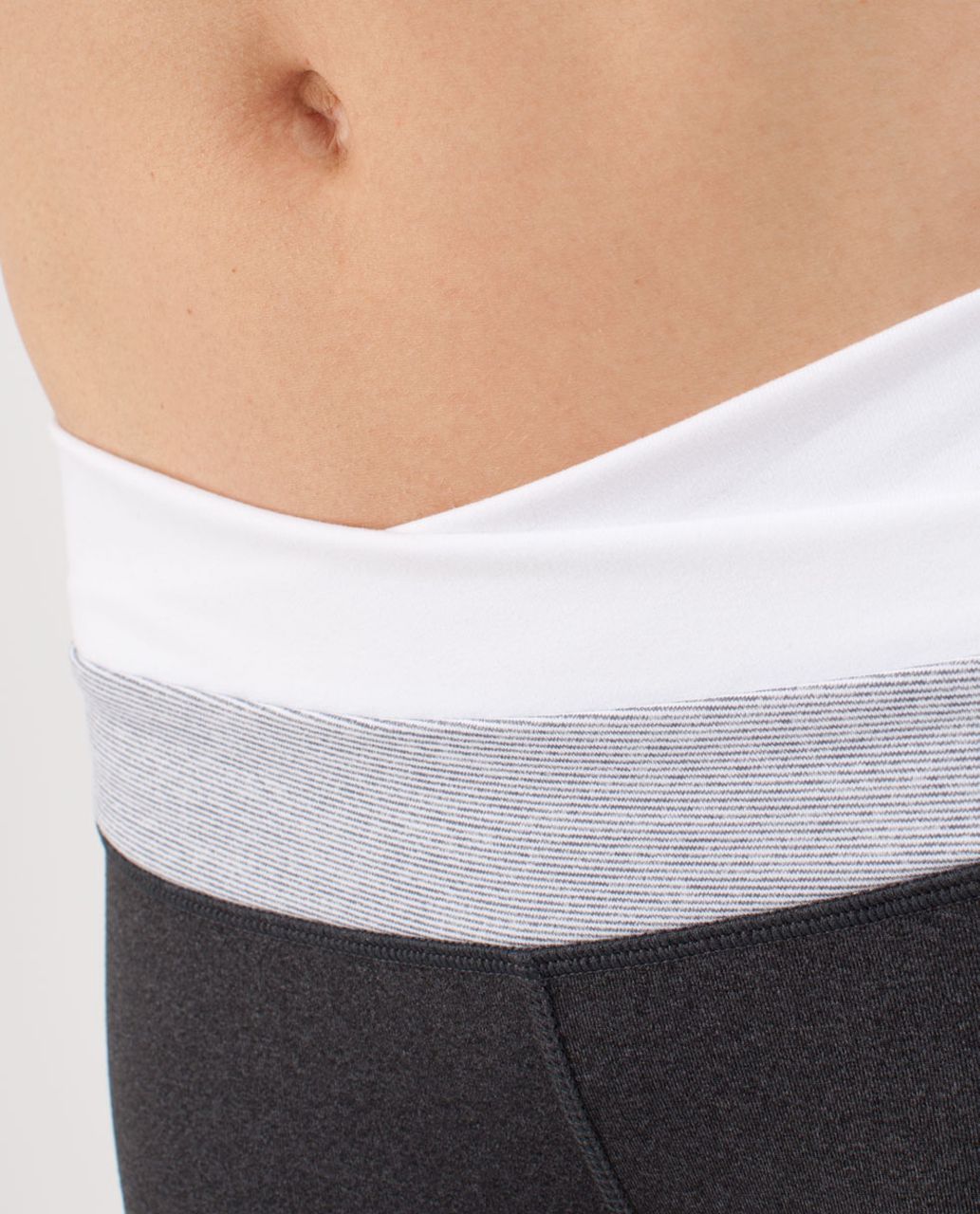 Lululemon Astro Wunder Under Crop - Heathered Charcoal /  White /  Heathered Coal Wee Stripe