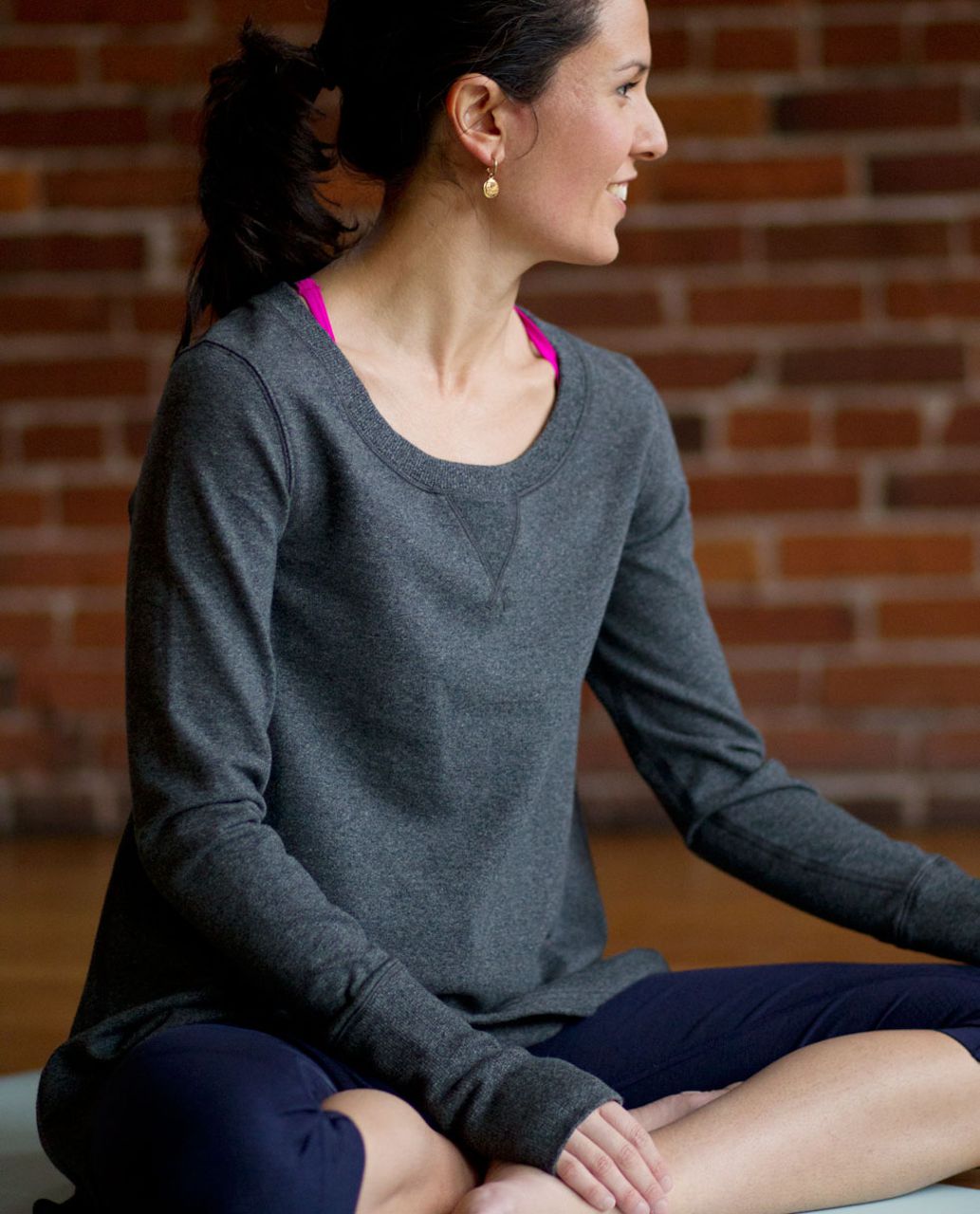 Lululemon Tea Lounge Pullover - Heathered Coal