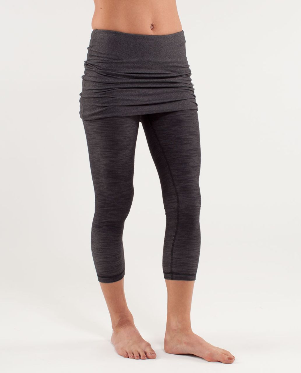 LULULEMON Gray Skirted Capri Leggings Size 4