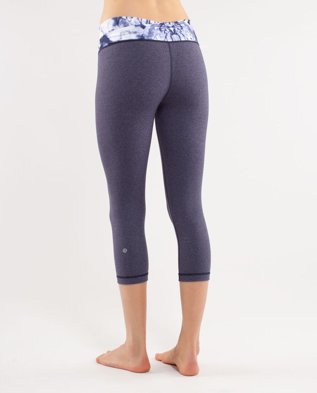 Lululemon Astro Wunder Under Crop - Heathered Deep Indigo /  Ink Blot White Deep Indigo