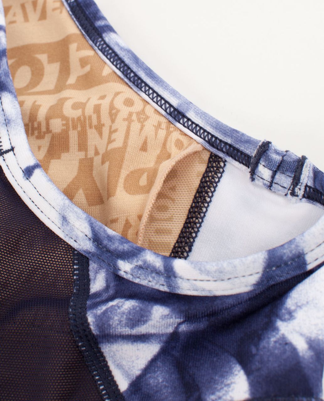 Lululemon Flow Y Bra IV - Ink Blot White Deep Indigo