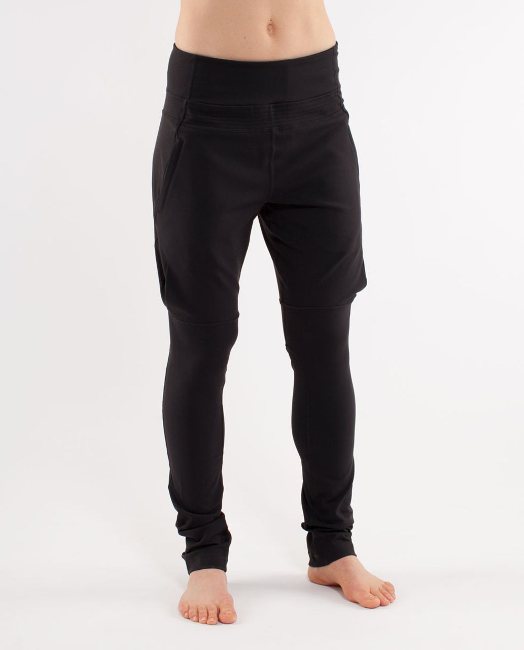 Lululemon Fresh Tracks Pant Black Size 4 Zippered Legs Reflective