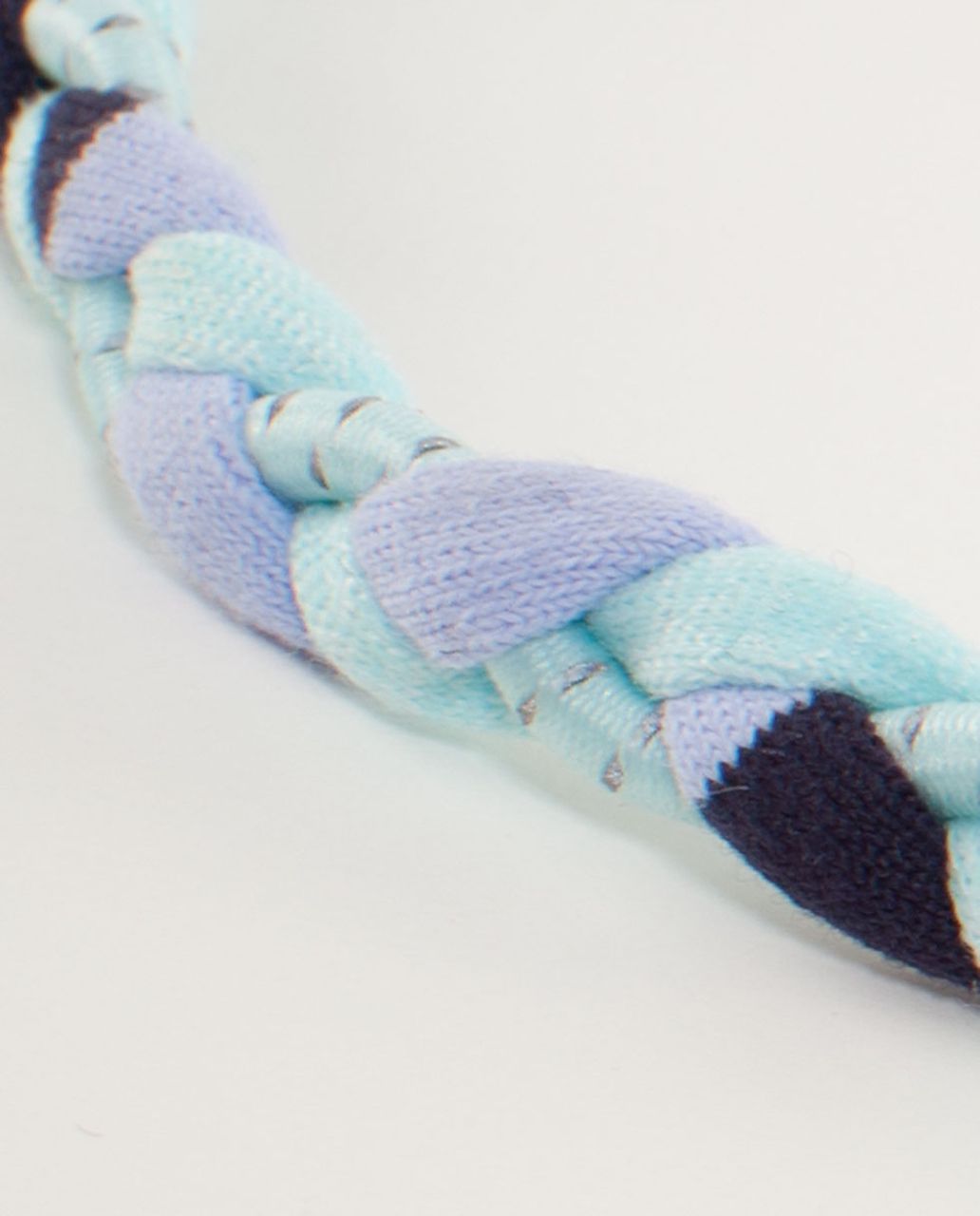 Lululemon Braided Headband - Heathered Aqua Marine /  Discover Stripe White Deep Indigo