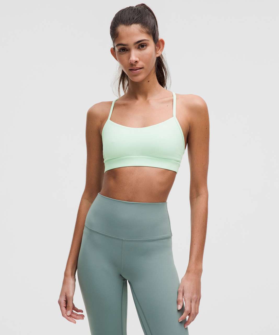 Lululemon Flow Y Bra Nulu *Light Support, A–C Cups - Sea Mist