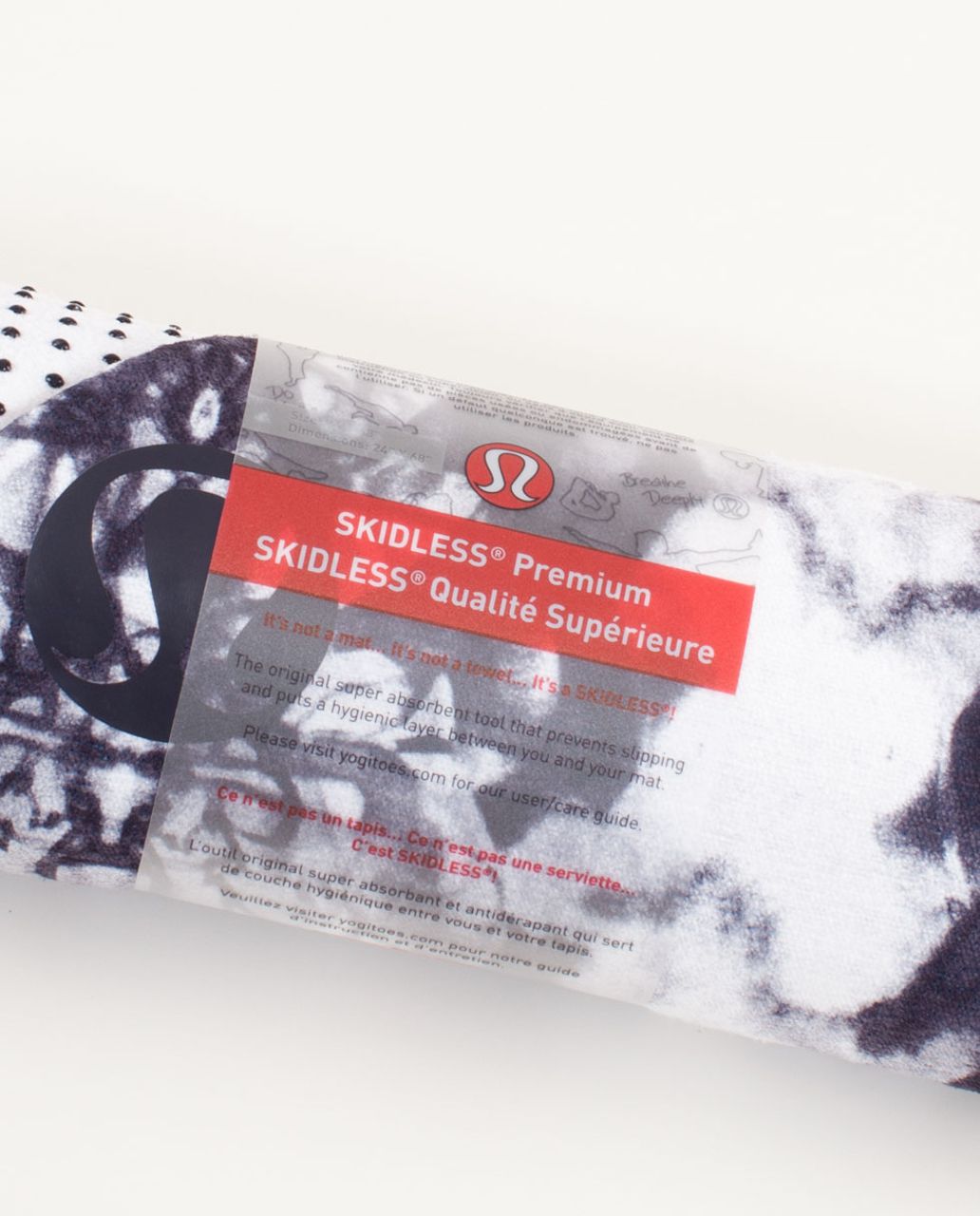 Lululemon Skidless Towel - Ink Blot White Deep Indigo