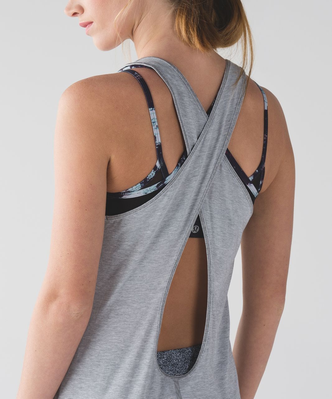 Lululemon Physically Fit Tank - Wee Stripe White Heathered Medium Grey