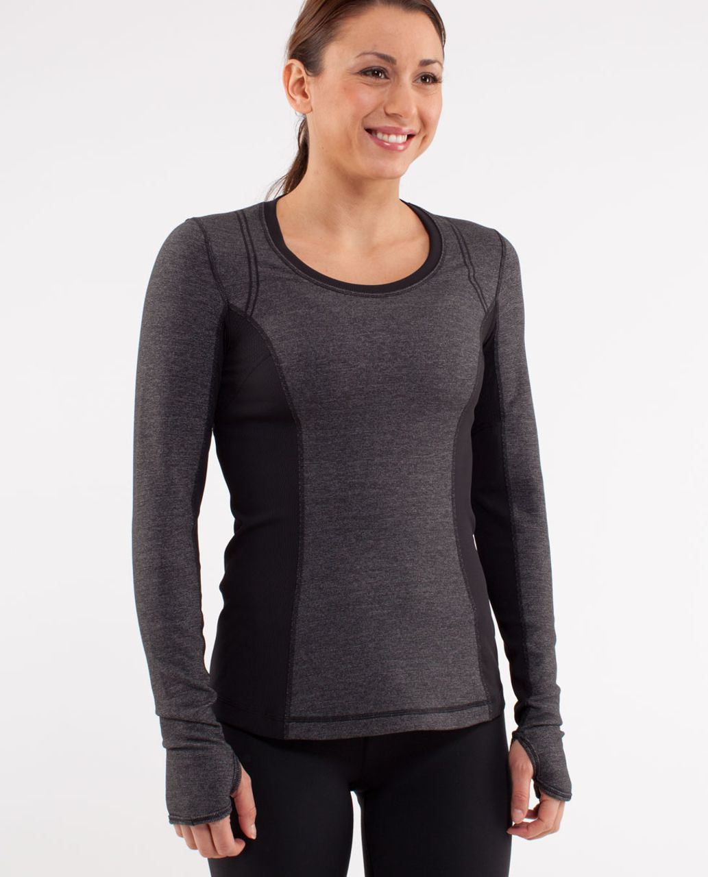 Lululemon Run: Turn Around Long Sleeve - Black Swan Heathered Plum Mini  Check / Reflective Sparkle Splatter - lulu fanatics