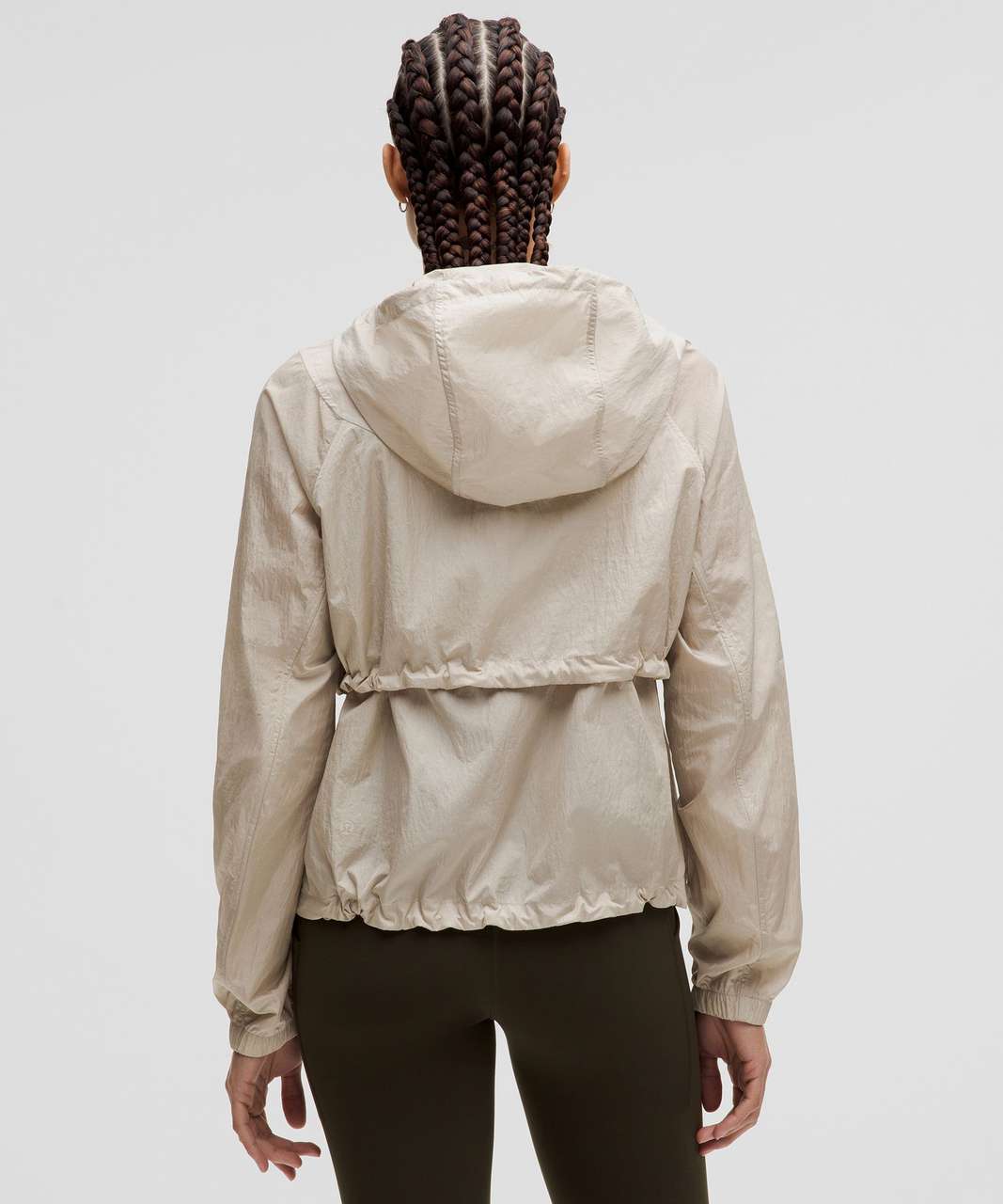 Lululemon Drawstring Water-Resistant Hooded Jacket - Mojave Lululemon Drawstring Water-Resistant Hooded Jacket - Mojave