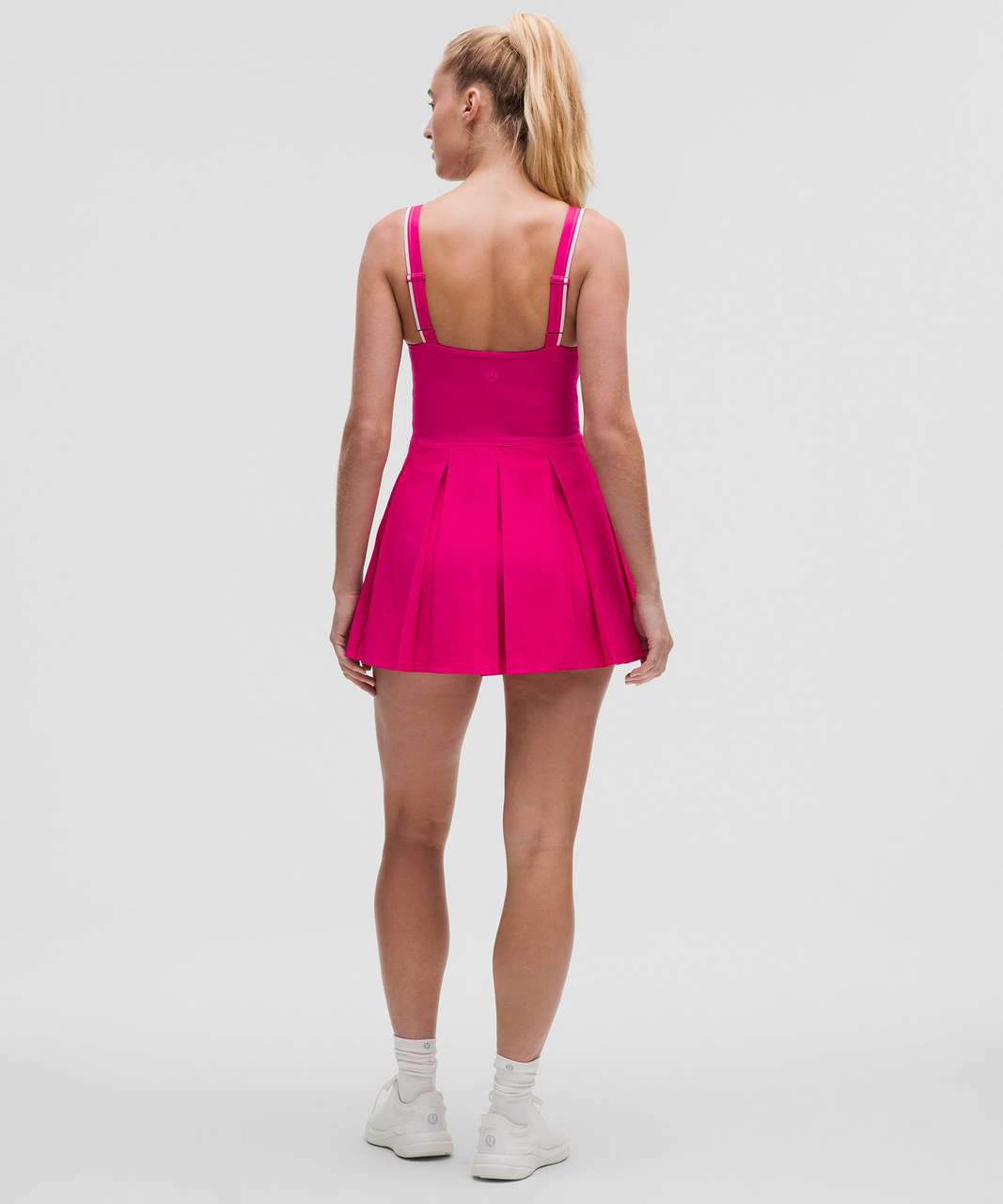 Lululemon Box-Pleat Short-Lined Tennis Dress - Passionate / White